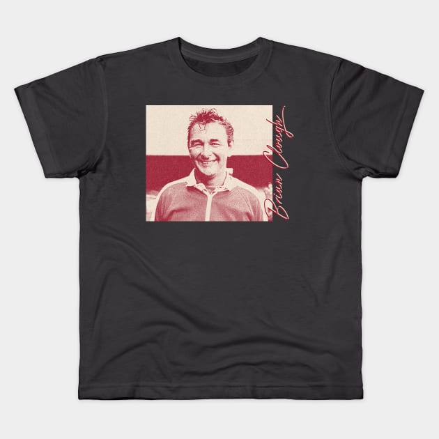 Brian Clough // Retro Styled Fan Art Design Kids T-Shirt by unknown_pleasures